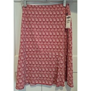 Old Navy Y2K‎ Women's Brick Red Geometric Print A-Line Skirt Low Waist XS